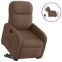 Sillón eléctrico reclinable elevable de tela marrón en Sillones | Comprar online en Foru.es