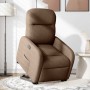 Sillón eléctrico reclinable elevable de tela marrón en Sillones | Comprar online en Foru.es