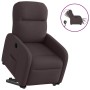 Sillón eléctrico reclinable elevable de tela marrón oscuro en Sillones | Comprar online en Foru.es