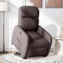 Sillón eléctrico reclinable elevable de tela marrón oscuro en Sillones | Comprar online en Foru.es