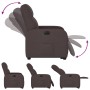 Sillón eléctrico reclinable elevable de tela marrón oscuro en Sillones | Comprar online en Foru.es