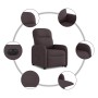 Sillón eléctrico reclinable elevable de tela marrón oscuro en Sillones | Comprar online en Foru.es