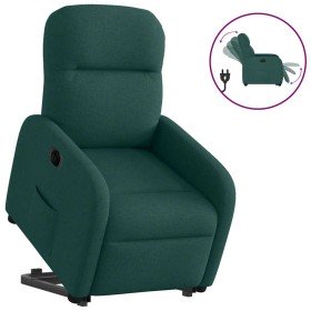 Sillón eléctrico reclinable elevable de tela verde oscuro en Sillones | Comprar online en Foru.es