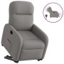 Sillón eléctrico reclinable elevable de tela gris taupe en Sillones | Comprar online en Foru.es