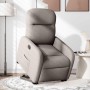 Sillón eléctrico reclinable elevable de tela gris taupe en Sillones | Comprar online en Foru.es