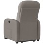 Sillón eléctrico reclinable elevable de tela gris taupe en Sillones | Comprar online en Foru.es