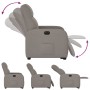 Sillón eléctrico reclinable elevable de tela gris taupe en Sillones | Comprar online en Foru.es