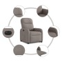 Sillón eléctrico reclinable elevable de tela gris taupe en Sillones | Comprar online en Foru.es