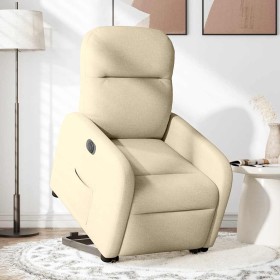 Sillón eléctrico reclinable elevable de tela color crema en Sillones | Comprar online en Foru.es