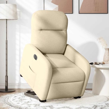 Sillón eléctrico reclinable elevable de tela color crema en Sillones | Comprar online en Foru.es