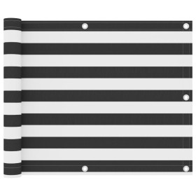 Toldo para balcón tela oxford gris antracita y blanco 75x600 cm en Sombrillas | Comprar online en Foru.es