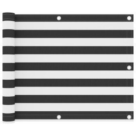 Toldo para balcón tela oxford gris antracita y blanco 75x600 cm en Sombrillas | Comprar online en Foru.es