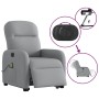 Sillón de masaje eléctrico reclinable elevable tela gris claro en Sillones | Comprar online en Foru.es