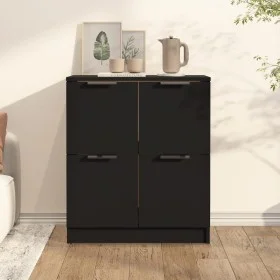 Aparador de madera contrachapada negro 60x30x70 cm de vidaXL, Aparadores - Ref: Foro24-811098, Precio: 66,50 €, Descuento: %