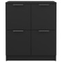 Aparador de madera contrachapada negro 60x30x70 cm de vidaXL, Aparadores - Ref: Foro24-811098, Precio: 67,88 €, Descuento: %