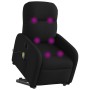 Sillón de masaje eléctrico reclinable elevable tela negro en Sillones | Comprar online en Foru.es