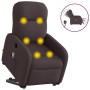 Sillón masaje eléctrico reclinable elevable tela marrón oscuro en Sillones | Comprar online en Foru.es