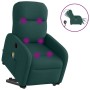 Sillón masaje eléctrico reclinable elevable tela verde oscuro en Sillones | Comprar online en Foru.es