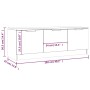 Mueble de TV madera contrachapada blanco 102x35x36,5 cm de vidaXL, Muebles TV - Ref: Foro24-811358, Precio: 83,09 €, Descuent...