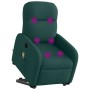 Sillón masaje eléctrico reclinable elevable tela verde oscuro en Sillones | Comprar online en Foru.es