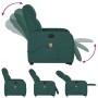 Sillón masaje eléctrico reclinable elevable tela verde oscuro en Sillones | Comprar online en Foru.es