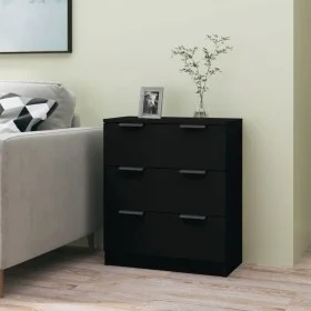 Black plywood sideboard 60x30x70 cm by vidaXL, Sideboards - Ref: Foro24-811071, Price: 74,55 €, Discount: %