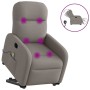 Sillón de masaje eléctrico reclinable elevable tela taupé en Sillones | Comprar online en Foru.es