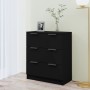 Aparador de madera contrachapada negro 60x30x70 cm de vidaXL, Aparadores - Ref: Foro24-811071, Precio: 75,01 €, Descuento: %
