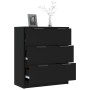 Aparador de madera contrachapada negro 60x30x70 cm de vidaXL, Aparadores - Ref: Foro24-811071, Precio: 75,01 €, Descuento: %