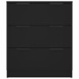 Aparador de madera contrachapada negro 60x30x70 cm de vidaXL, Aparadores - Ref: Foro24-811071, Precio: 75,01 €, Descuento: %