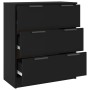 Aparador de madera contrachapada negro 60x30x70 cm de vidaXL, Aparadores - Ref: Foro24-811071, Precio: 75,01 €, Descuento: %