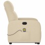Sillón de masaje eléctrico reclinable elevable tela crema en Sillones | Comprar online en Foru.es