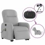 Sillón de masaje eléctrico reclinable elevable tela gris nube en Sillones | Comprar online en Foru.es