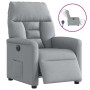 Sillón reclinable eléctrico tela gris claro en Sillones | Comprar online en Foru.es