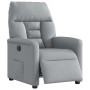 Sillón reclinable eléctrico tela gris claro en Sillones | Comprar online en Foru.es