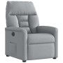 Sillón reclinable eléctrico tela gris claro en Sillones | Comprar online en Foru.es