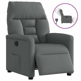 Sillón reclinable eléctrico de tela gris oscuro en Sillones | Comprar online en Foru.es