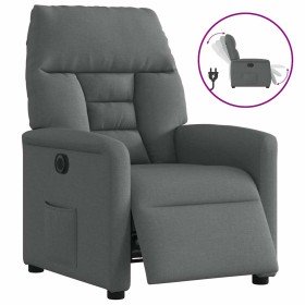 Sillón reclinable eléctrico de tela gris oscuro en Sillones | Comprar online en Foru.es