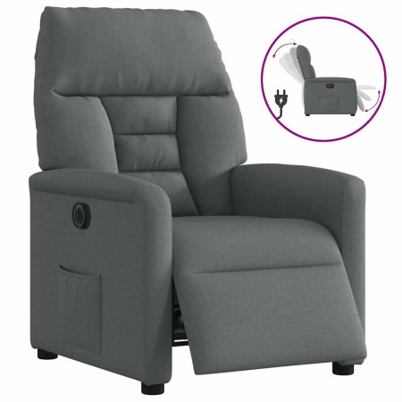 Sillón reclinable eléctrico de tela gris oscuro en Sillones | Comprar online en Foru.es