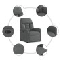 Sillón reclinable eléctrico de tela gris oscuro en Sillones | Comprar online en Foru.es
