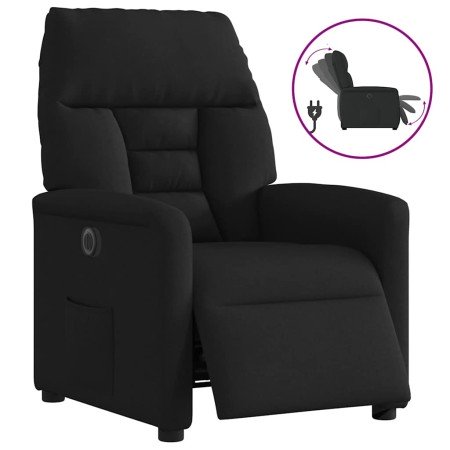 Sillón reclinable eléctrico de tela negro en Sillones | Comprar online en Foru.es