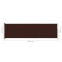 Toldo lateral retráctil de jardín marrón 180x600 cm de vidaXL, Sombrillas - Ref: Foro24-317969, Precio: 103,14 €, Descuento: %