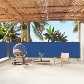 Toldo lateral retráctil azul 140x1000 cm de vidaXL, Sombrillas - Ref: Foro24-318028, Precio: 111,15 €, Descuento: %
