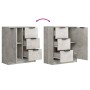 Aparador de madera contrachapada gris hormigón 60x30x70 cm de vidaXL, Aparadores - Ref: Foro24-811083, Precio: 66,48 €, Descu...