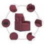 Sillón reclinable eléctrico tela rojo tinto en Sillones | Comprar online en Foru.es