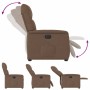 Sillón reclinable eléctrico de tela marrón en Sillones | Comprar online en Foru.es