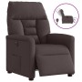 Sillón reclinable eléctrico tela marrón oscuro en Sillones | Comprar online en Foru.es