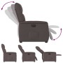 Sillón reclinable eléctrico tela marrón oscuro en Sillones | Comprar online en Foru.es