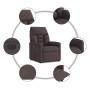 Sillón reclinable eléctrico tela marrón oscuro en Sillones | Comprar online en Foru.es