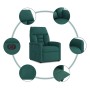 Sillón reclinable eléctrico tela verde oscuro en Sillones | Comprar online en Foru.es